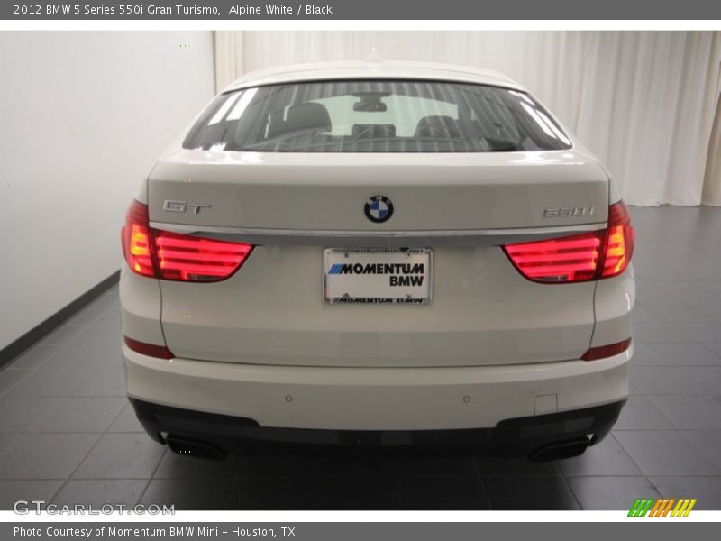 Alpine White / Black 2012 BMW 5 Series 550i Gran Turismo