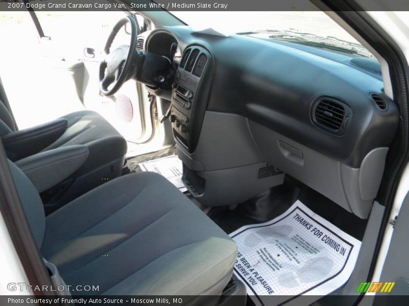 Stone White / Medium Slate Gray 2007 Dodge Grand Caravan Cargo Van