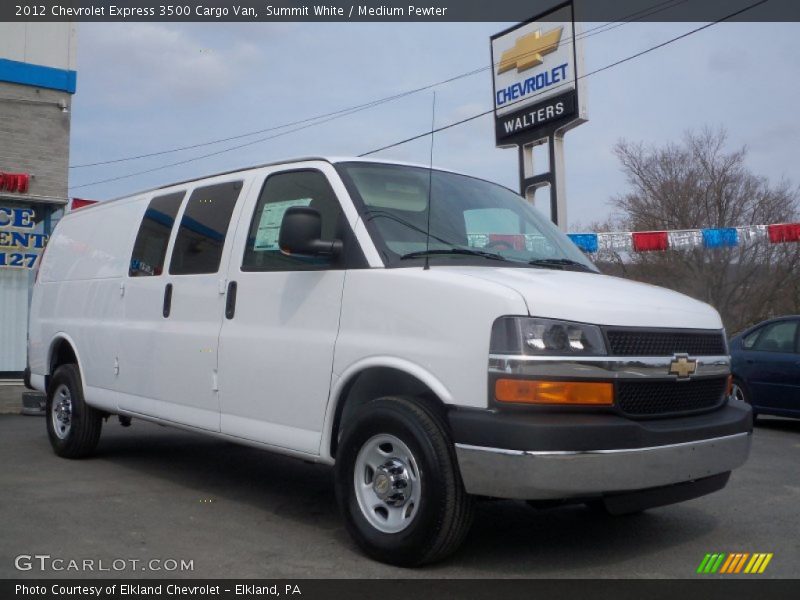 Summit White / Medium Pewter 2012 Chevrolet Express 3500 Cargo Van