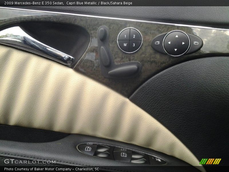Capri Blue Metallic / Black/Sahara Beige 2009 Mercedes-Benz E 350 Sedan