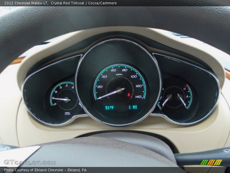 Crystal Red Tintcoat / Cocoa/Cashmere 2012 Chevrolet Malibu LT