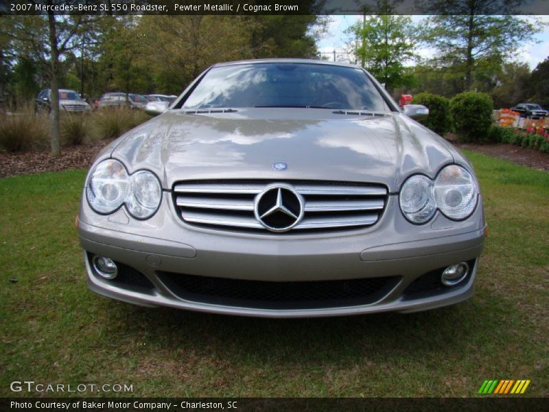 Pewter Metallic / Cognac Brown 2007 Mercedes-Benz SL 550 Roadster