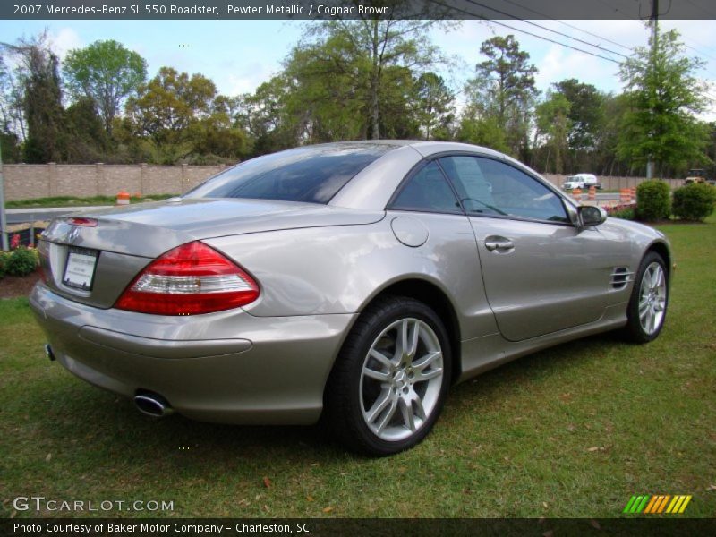 Pewter Metallic / Cognac Brown 2007 Mercedes-Benz SL 550 Roadster