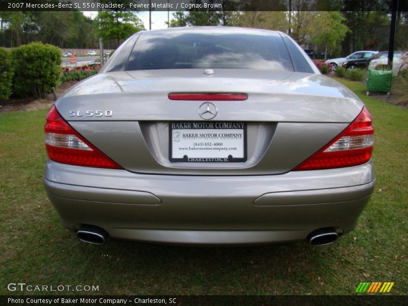 Pewter Metallic / Cognac Brown 2007 Mercedes-Benz SL 550 Roadster