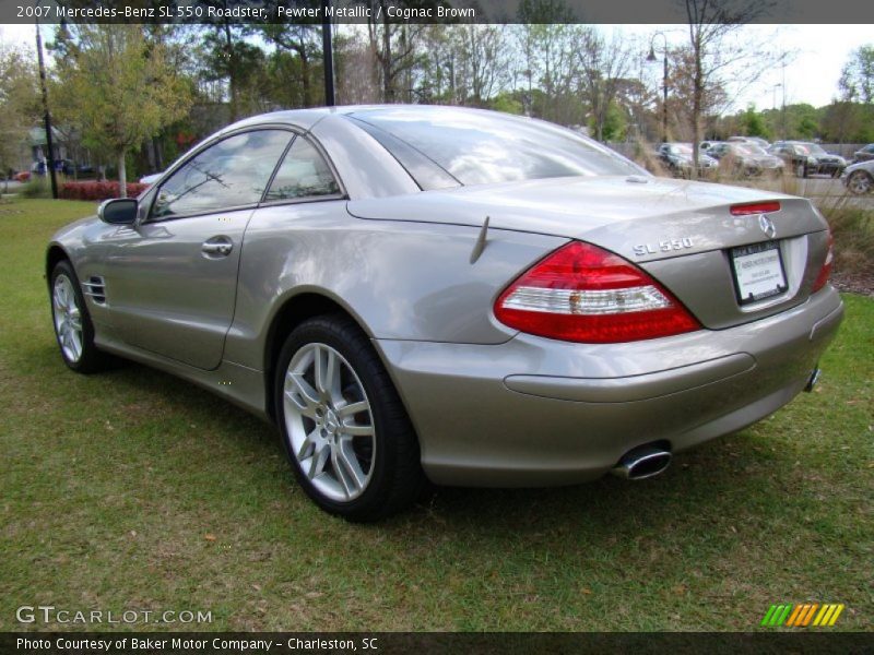 Pewter Metallic / Cognac Brown 2007 Mercedes-Benz SL 550 Roadster