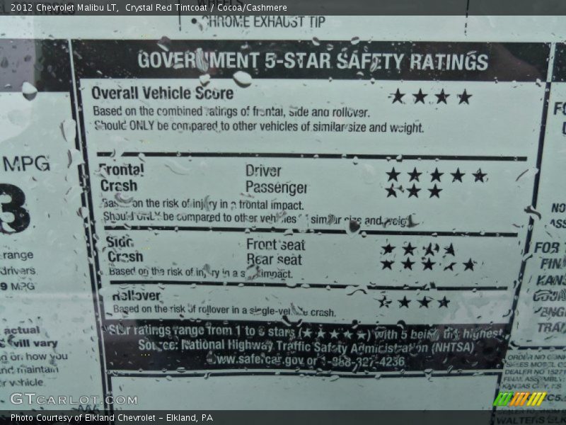 Crystal Red Tintcoat / Cocoa/Cashmere 2012 Chevrolet Malibu LT