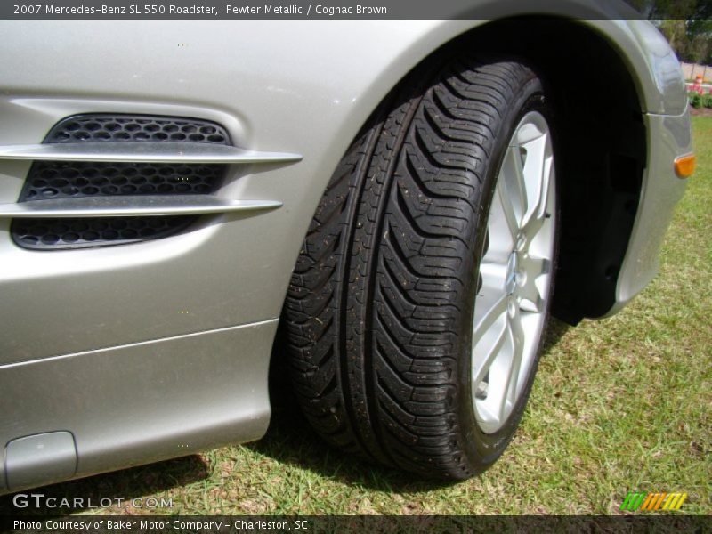 Pewter Metallic / Cognac Brown 2007 Mercedes-Benz SL 550 Roadster