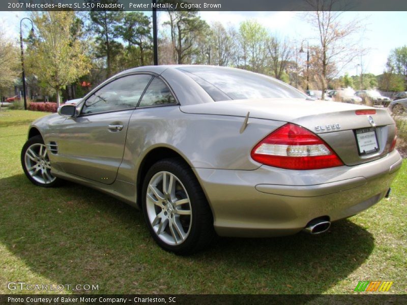 Pewter Metallic / Cognac Brown 2007 Mercedes-Benz SL 550 Roadster