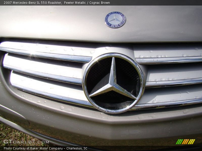 Pewter Metallic / Cognac Brown 2007 Mercedes-Benz SL 550 Roadster