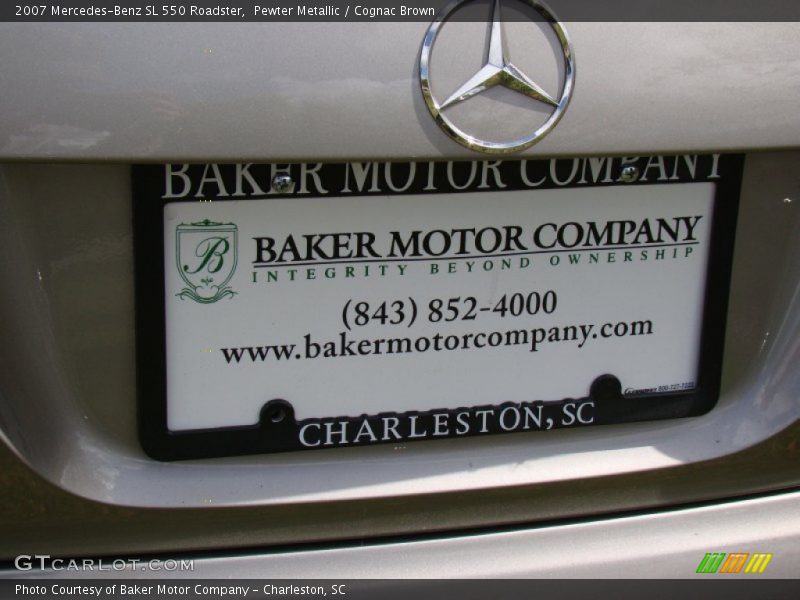 Pewter Metallic / Cognac Brown 2007 Mercedes-Benz SL 550 Roadster