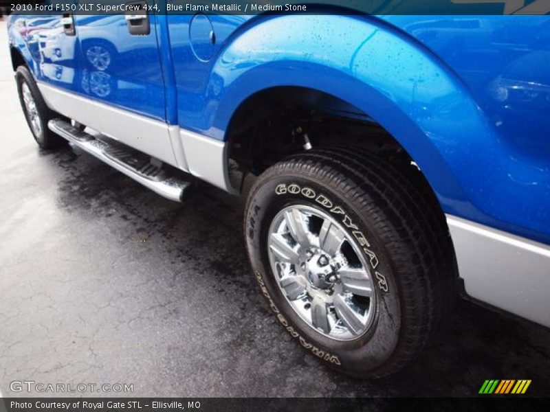 Blue Flame Metallic / Medium Stone 2010 Ford F150 XLT SuperCrew 4x4