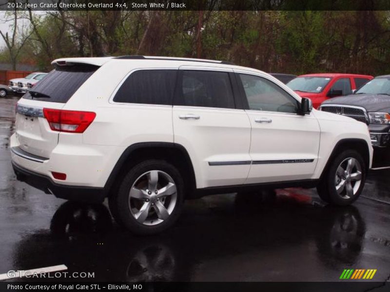 Stone White / Black 2012 Jeep Grand Cherokee Overland 4x4
