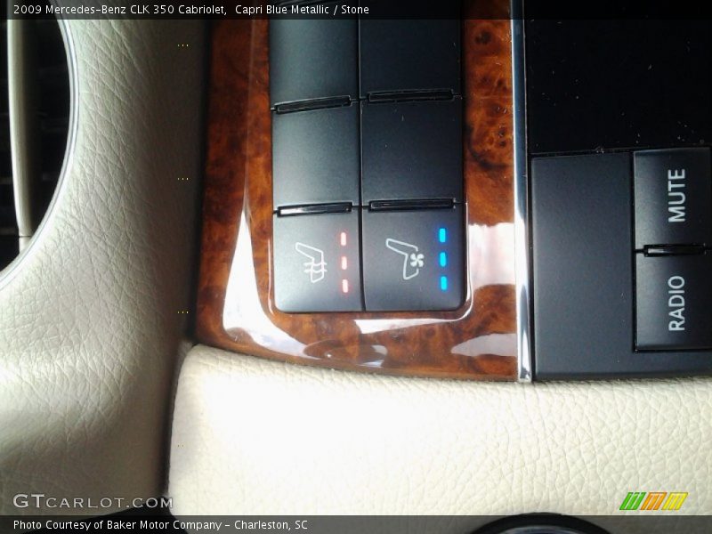 Capri Blue Metallic / Stone 2009 Mercedes-Benz CLK 350 Cabriolet