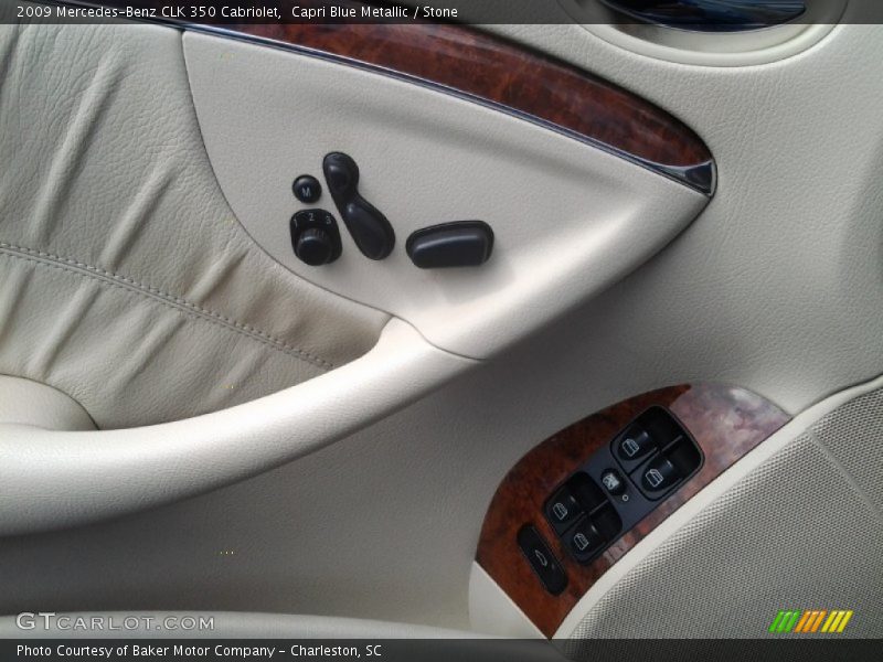 Capri Blue Metallic / Stone 2009 Mercedes-Benz CLK 350 Cabriolet