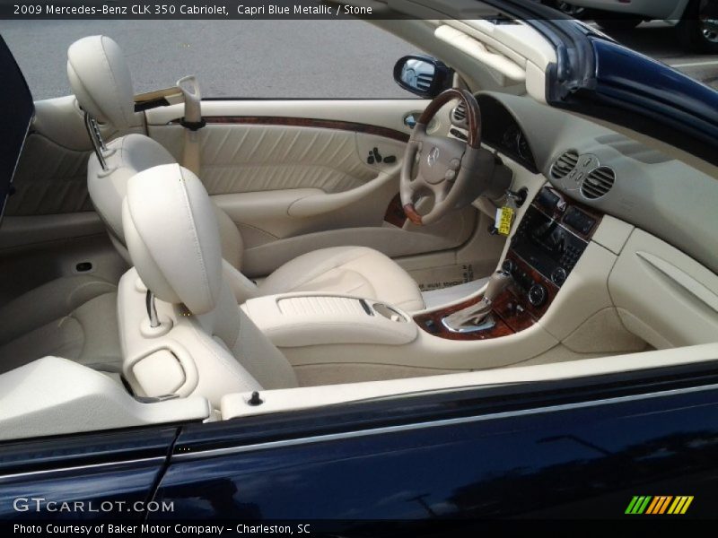 Capri Blue Metallic / Stone 2009 Mercedes-Benz CLK 350 Cabriolet