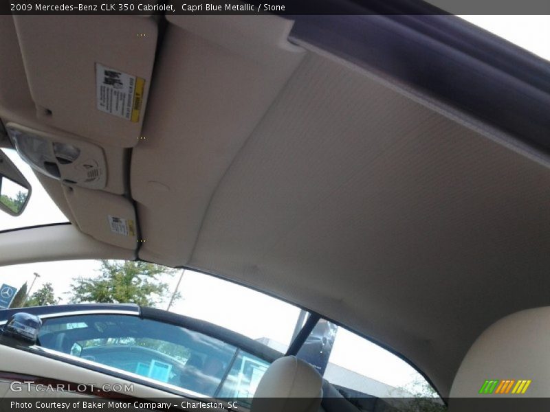 Capri Blue Metallic / Stone 2009 Mercedes-Benz CLK 350 Cabriolet