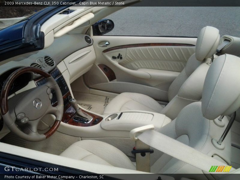 Capri Blue Metallic / Stone 2009 Mercedes-Benz CLK 350 Cabriolet