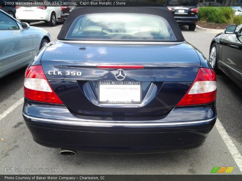 Capri Blue Metallic / Stone 2009 Mercedes-Benz CLK 350 Cabriolet