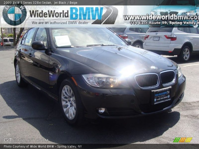 Jet Black / Beige 2009 BMW 3 Series 328xi Sedan