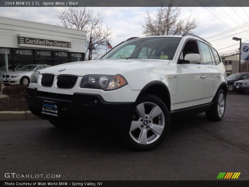 Alpine White / Black 2004 BMW X3 2.5i