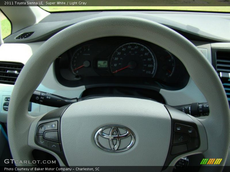 Super White / Light Gray 2011 Toyota Sienna LE