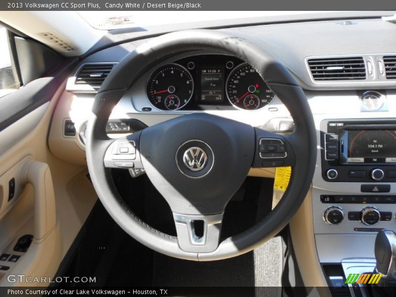 Candy White / Desert Beige/Black 2013 Volkswagen CC Sport Plus