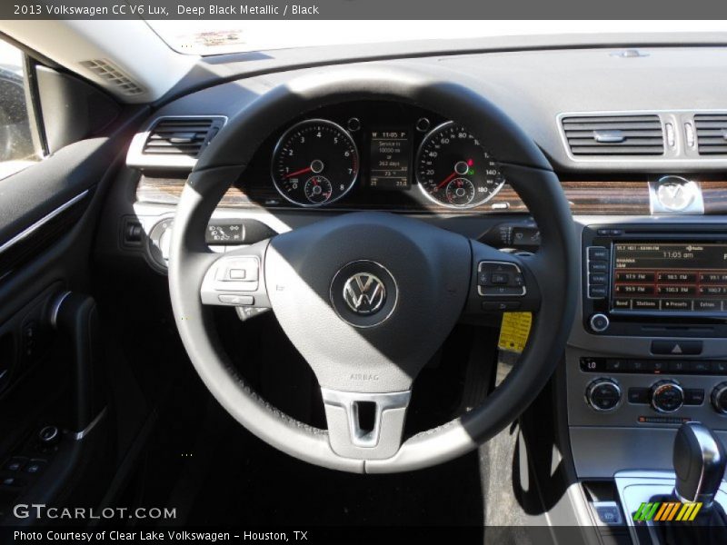 Deep Black Metallic / Black 2013 Volkswagen CC V6 Lux
