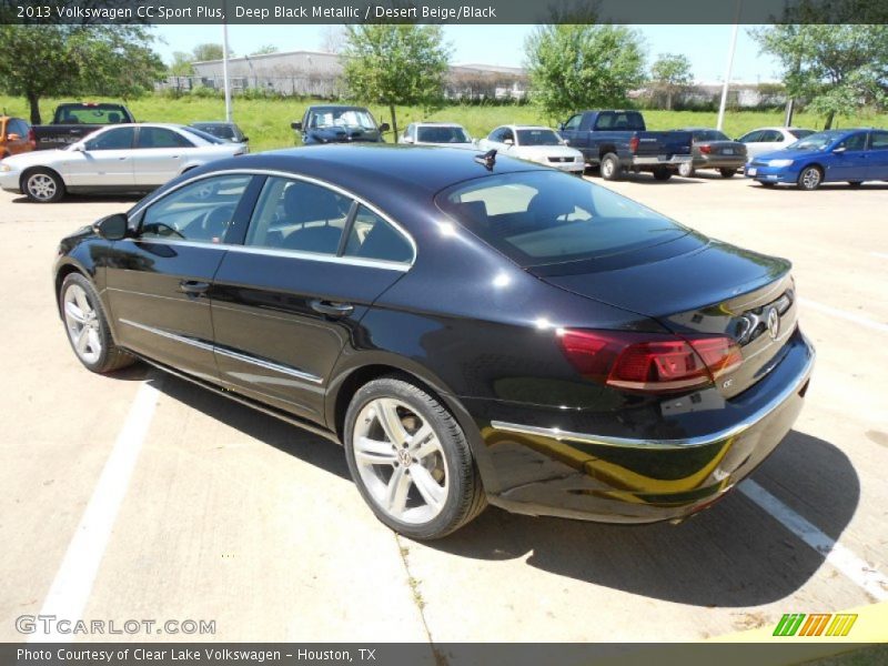 Deep Black Metallic / Desert Beige/Black 2013 Volkswagen CC Sport Plus