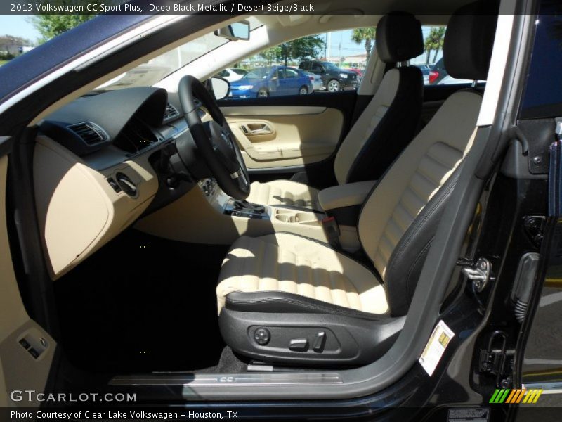 Deep Black Metallic / Desert Beige/Black 2013 Volkswagen CC Sport Plus