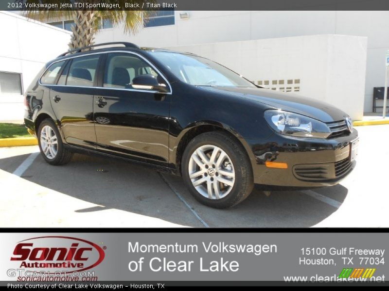 Black / Titan Black 2012 Volkswagen Jetta TDI SportWagen