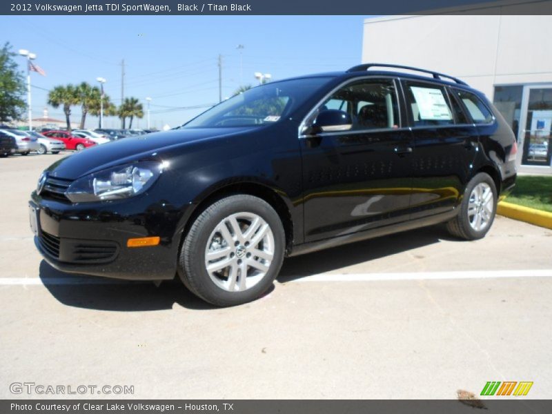 Black / Titan Black 2012 Volkswagen Jetta TDI SportWagen