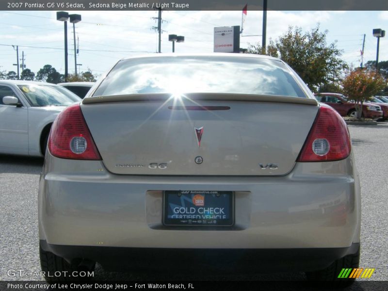 Sedona Beige Metallic / Light Taupe 2007 Pontiac G6 V6 Sedan