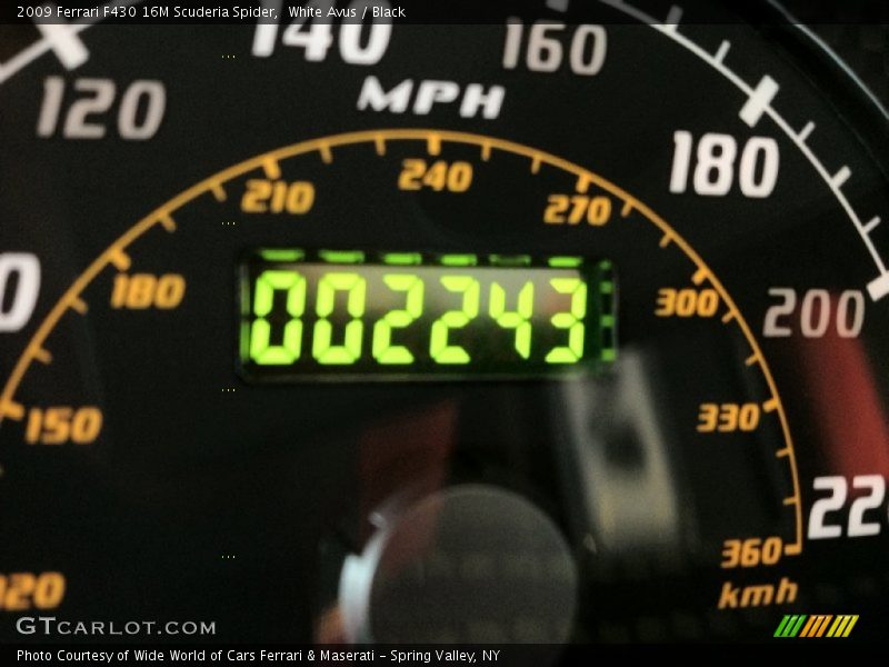 White Avus / Black 2009 Ferrari F430 16M Scuderia Spider