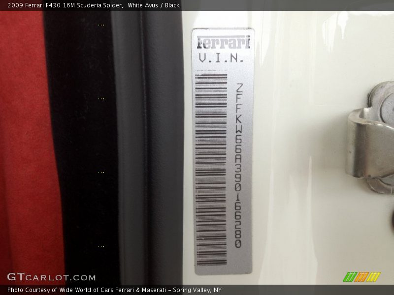 White Avus / Black 2009 Ferrari F430 16M Scuderia Spider