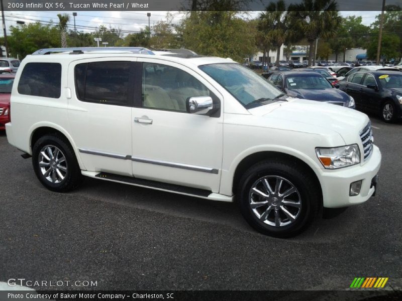 Tuscan White Pearl / Wheat 2009 Infiniti QX 56
