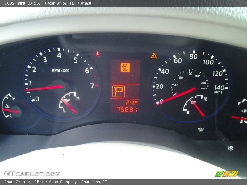 Tuscan White Pearl / Wheat 2009 Infiniti QX 56