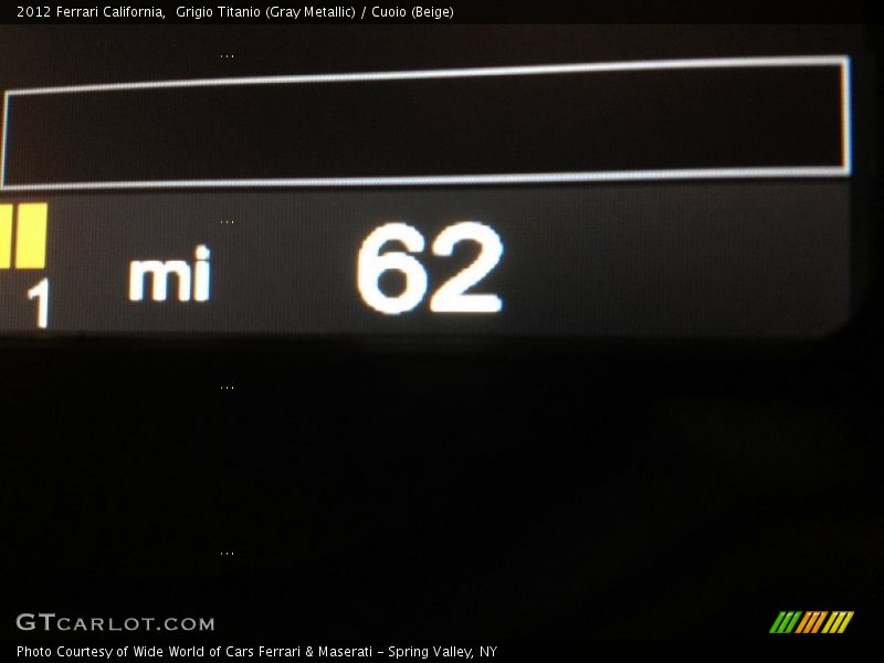 Grigio Titanio (Gray Metallic) / Cuoio (Beige) 2012 Ferrari California