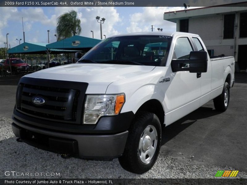 Oxford White / Stone/Medium Stone 2009 Ford F150 XL SuperCab 4x4
