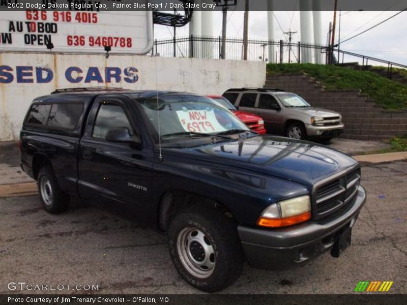 Patriot Blue Pearl / Dark Slate Gray 2002 Dodge Dakota Regular Cab