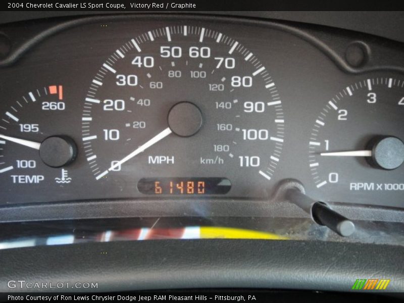 Victory Red / Graphite 2004 Chevrolet Cavalier LS Sport Coupe