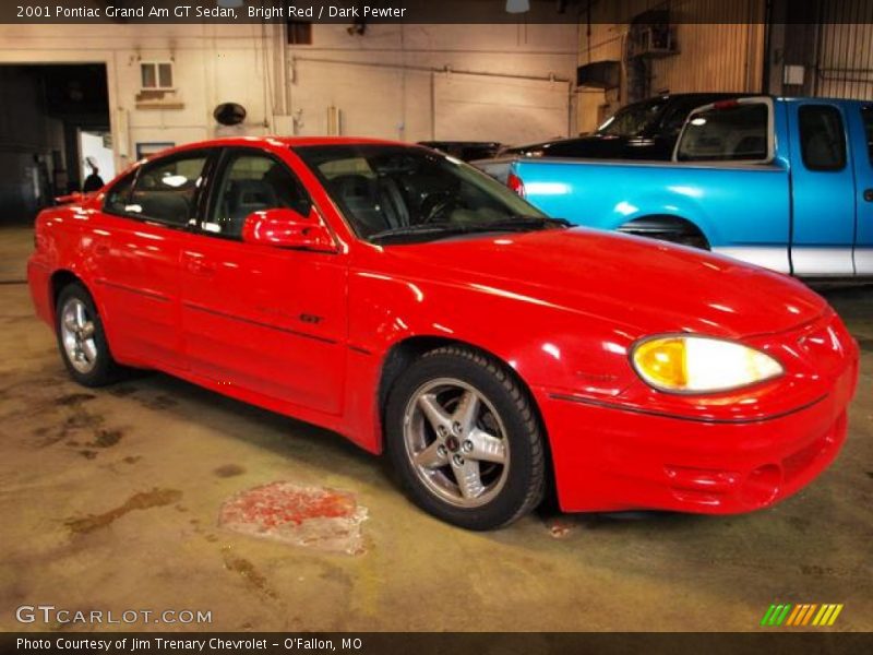 Bright Red / Dark Pewter 2001 Pontiac Grand Am GT Sedan