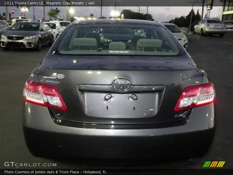 Magnetic Gray Metallic / Ash 2011 Toyota Camry LE