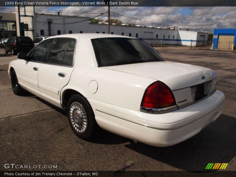 Vibrant White / Dark Denim Blue 1999 Ford Crown Victoria Police Interceptor