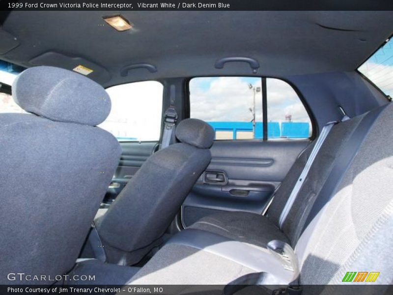 Vibrant White / Dark Denim Blue 1999 Ford Crown Victoria Police Interceptor