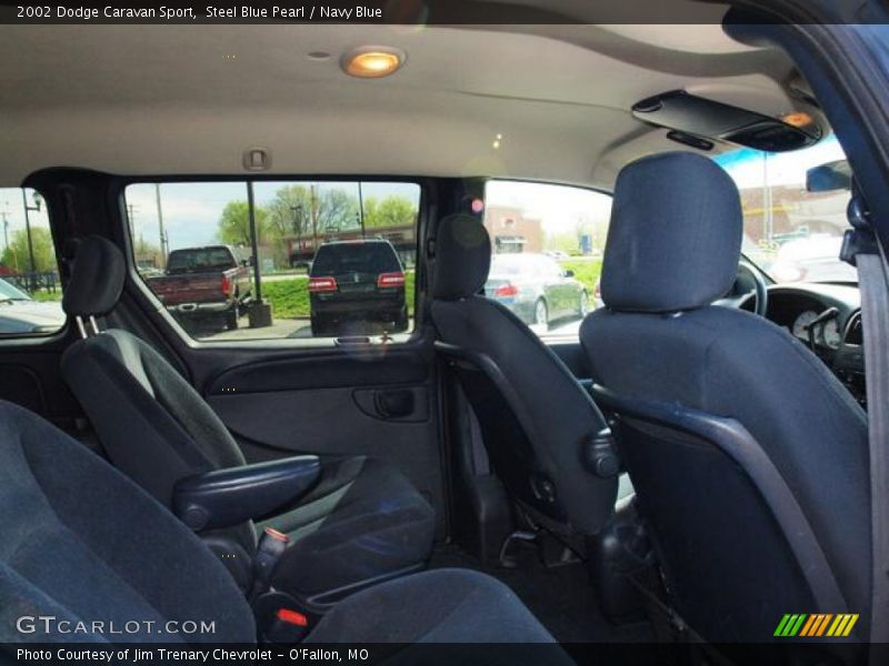 Steel Blue Pearl / Navy Blue 2002 Dodge Caravan Sport