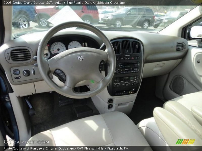Atlantic Blue Pearl / Dark Khaki/Light Graystone 2005 Dodge Grand Caravan SXT