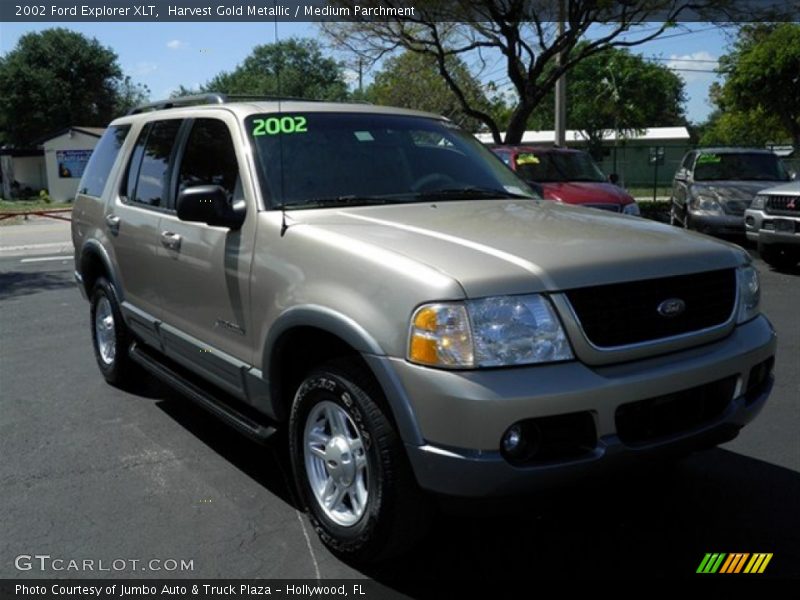 Harvest Gold Metallic / Medium Parchment 2002 Ford Explorer XLT