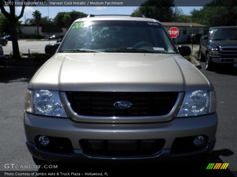 Harvest Gold Metallic / Medium Parchment 2002 Ford Explorer XLT