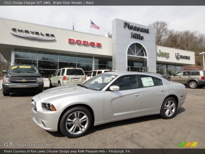 Bright Silver Metallic / Black 2012 Dodge Charger SXT AWD