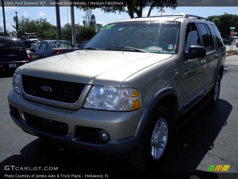 Harvest Gold Metallic / Medium Parchment 2002 Ford Explorer XLT